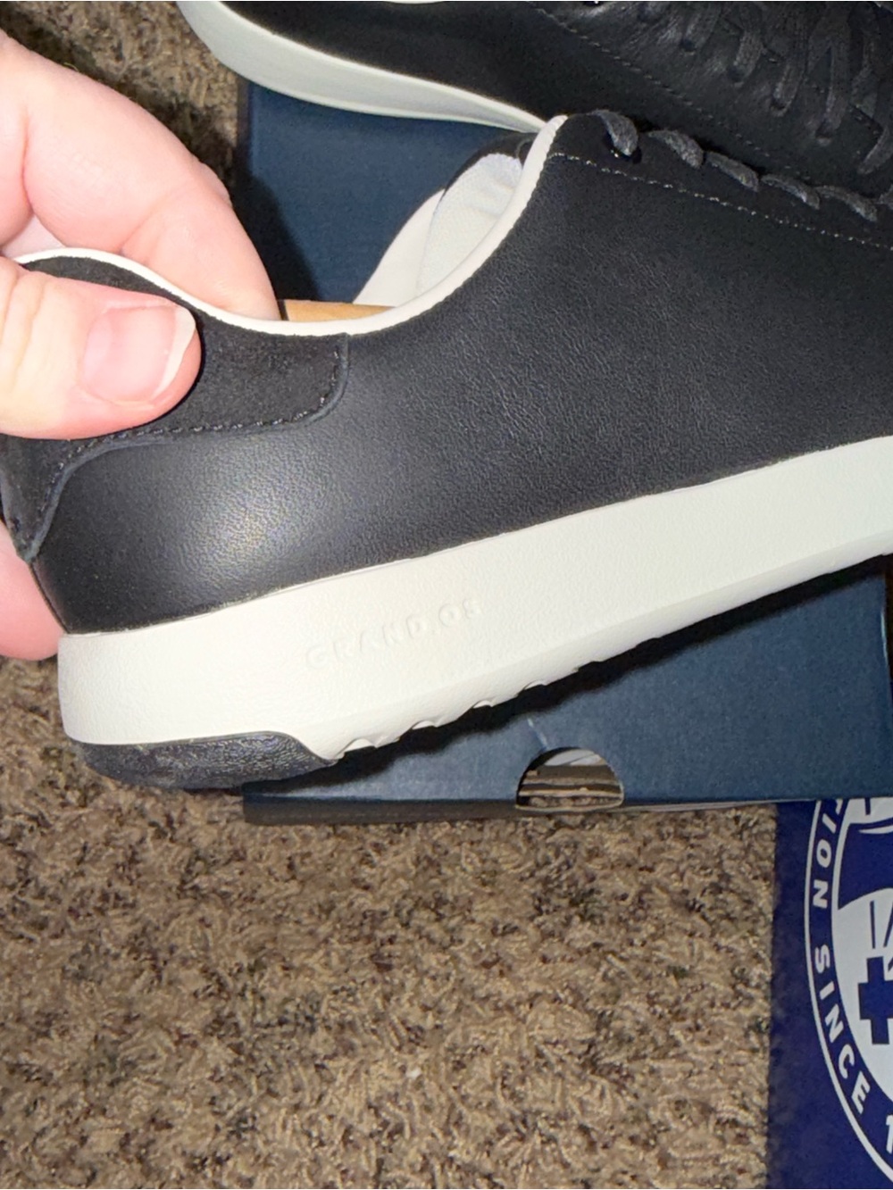 Cole Haan Womens Grandpro Tennis Sneakers Black Optic White size 8.5B W02896 - Picture 4 of 8